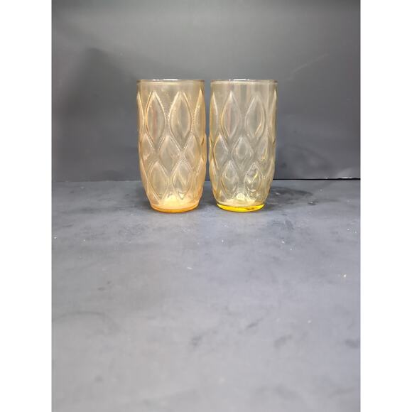Anchor Hocking Smoke Brown Glasses, Madrid Tumblers Set of 2, Diamond MCM‎ 10oz - Picture 4 of 9